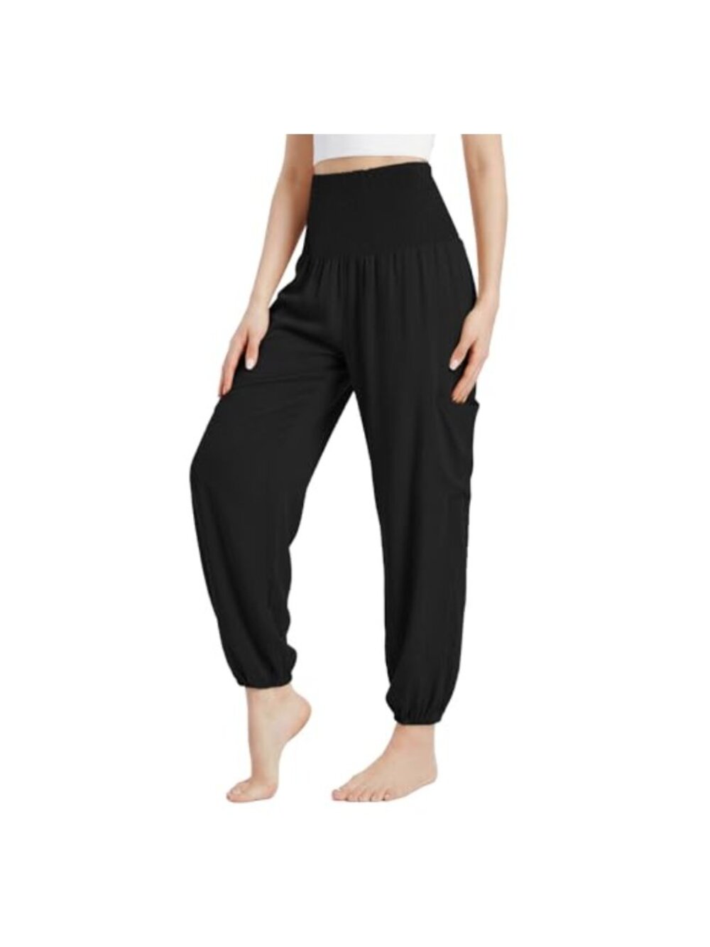 Womens Loose Harem Yoga Pants High Waist Joggers with Pockets